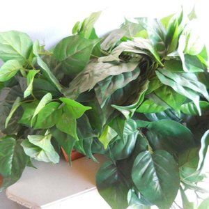 Fake Plant with wood Pot Den Table living room decor